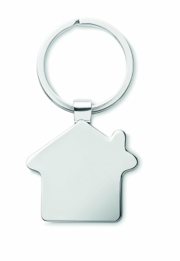 Logo trade advertising products picture of: House key ring metal bamboo NORDIC