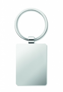Logo trade promotional gift photo of: Rectangular key ring bamboo WEST