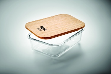 Logotrade advertising products photo of: Glass lunchbox with bamboo lid