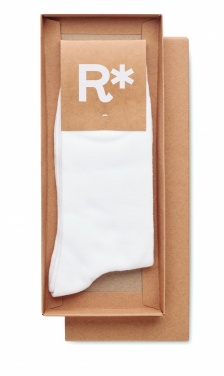 Logo trade promotional merchandise photo of: Pair of socks in gift box L