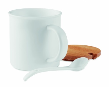 Logotrade business gift image of: Porcelain mug with spoon