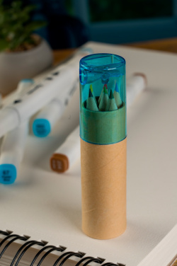 Logo trade promotional merchandise photo of: Wooden crayons BECKY