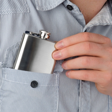Logo trade business gift photo of: Stainless steel hip flask FRESNO 104 ml