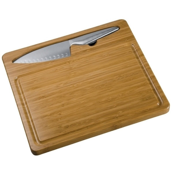 Logotrade promotional merchandise photo of: Cutting board with knife MANTOVA
