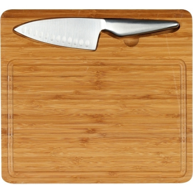 Logo trade promotional merchandise photo of: Cutting board with knife MANTOVA