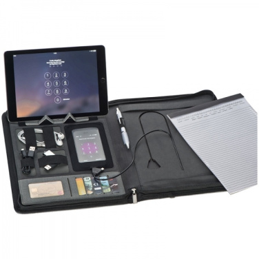 Logo trade promotional products image of: A4 folder with power bank Elda