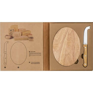 Logotrade promotional product image of: Cheese chopping board with knife GOUDA
