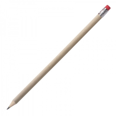 Logo trade promotional items picture of: Pencil with eraser HICKORY