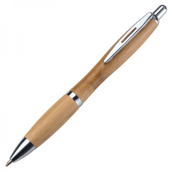 Logo trade promotional merchandise photo of: Wooden ballpen BRENTWOOD