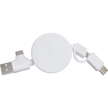 Logotrade promotional merchandise picture of: Bamboo charging cable GRONINGEN