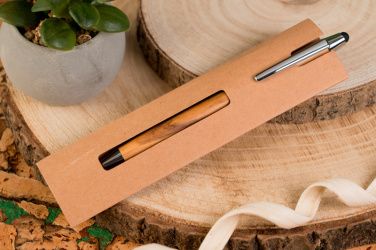 Logo trade promotional item photo of: Wooden ballpen with touch function ERFURT