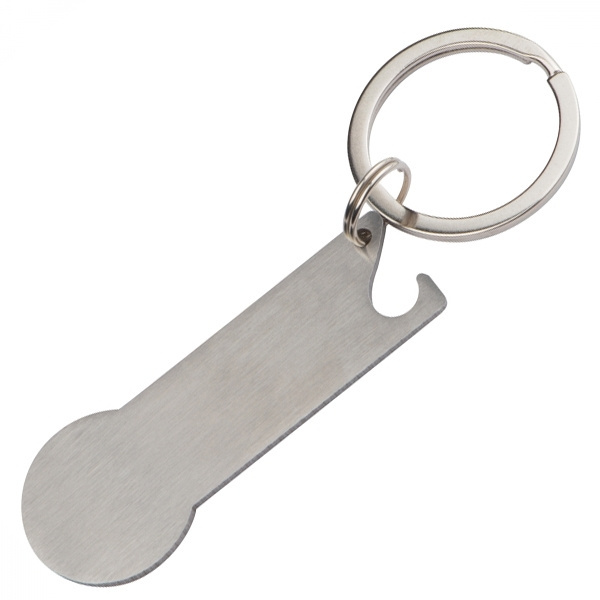 Logo trade corporate gifts picture of: Keyring with shopping cart chip STICKIT