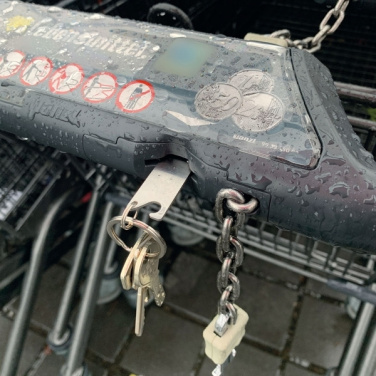 Logotrade promotional merchandise image of: Keyring with shopping cart chip STICKIT