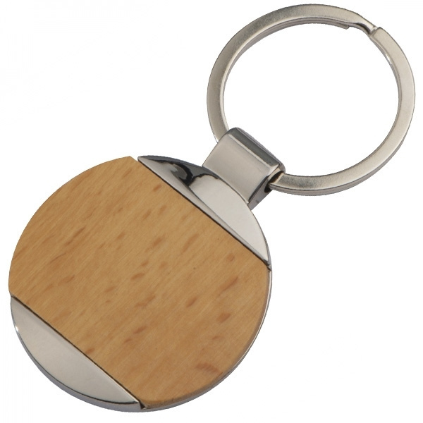Logo trade promotional giveaways picture of: Wooden keyring LANGHAUS