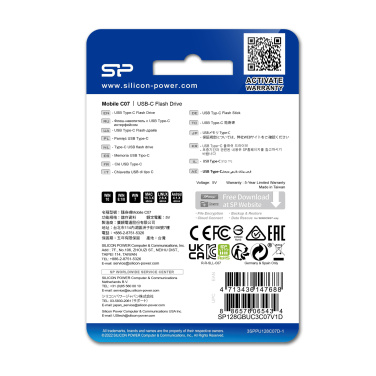 Logotrade business gift image of: PENDRIVE SILICON POWER MOBILE - C07 3.2 32GB