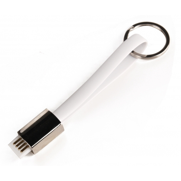 Logo trade corporate gift photo of: Data transfer cable and keyring