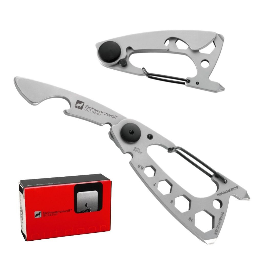 Logotrade promotional merchandise photo of: Multifunctional tool BURUNDI Schwarzwolf