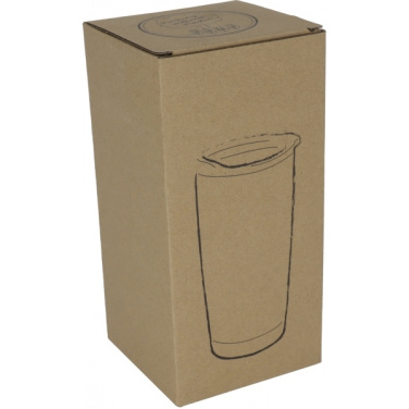 Logotrade promotional merchandise picture of: Stainless steel mug with wooden look COSTA RICA 550 ml