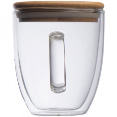 Logo trade business gift photo of: Double-walled glass cup GERTHE 350 ml
