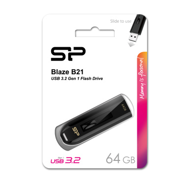 Logo trade promotional merchandise photo of: Pendrive Silicon Power Blaze B21 3.1
