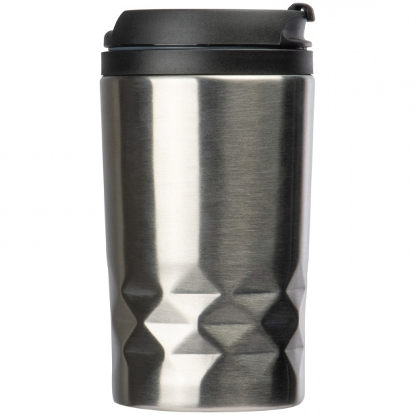 Logo trade corporate gifts picture of: Stainless steel mug with lid ROMA 250 ml