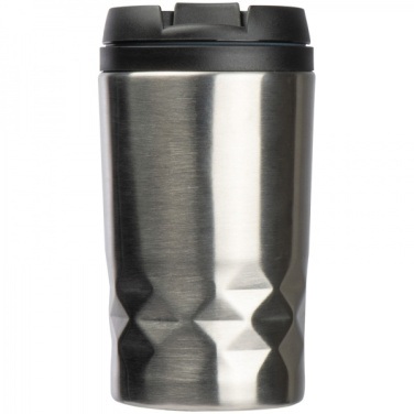 Logotrade promotional giveaways photo of: Stainless steel mug with lid ROMA 250 ml