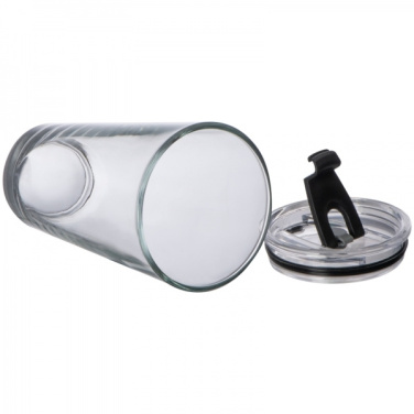 Logotrade promotional product picture of: Glass mug with lid WATTENSCHEID 400 ml