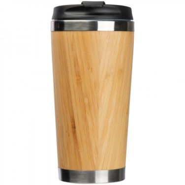 Logotrade promotional gifts photo of: Stainless steel mug BAMBOOGARDEN 400 ml