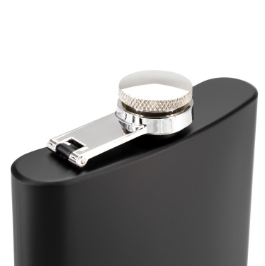 Logo trade promotional item photo of: Hip flask OLYMPOS Schwarzwolf