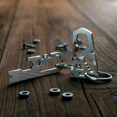 Logo trade promotional item photo of: Multifunctional keychain ANTISANA Schwarzwolf