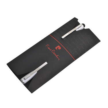 Logo trade corporate gifts image of: Writing set ballpoint pen & roller soft touch CLAUDIE