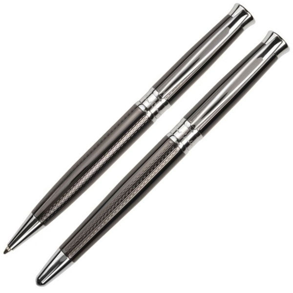 Logotrade advertising product image of: Metal set of ballpoint pen and roller ROI