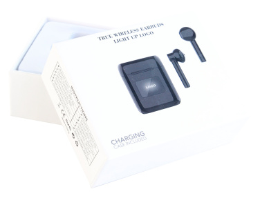 Logo trade advertising products image of: Wireless earbuds with light up logo