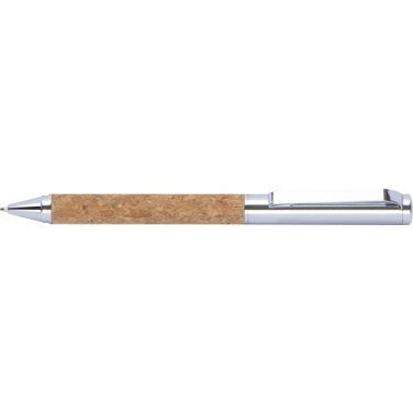 Logotrade promotional merchandise picture of: Twist-ballpen metal and cork LILLEHAMMER