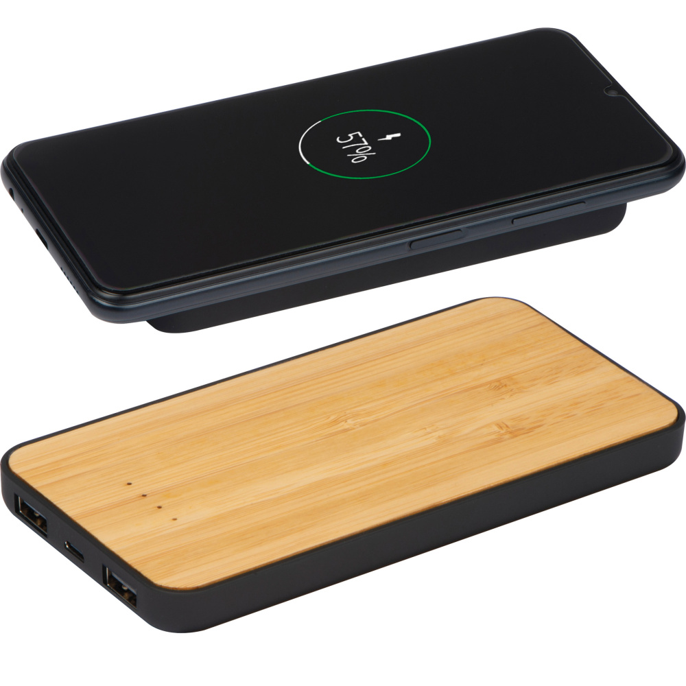 Logotrade promotional gift image of: Wireless charger and powerbank 8000 mAh MILAN