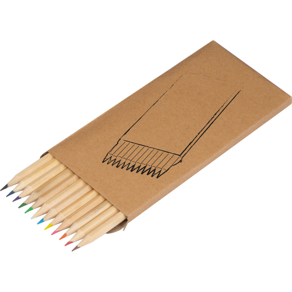 Logo trade promotional gifts picture of: 12-piece crayon set MENORCA