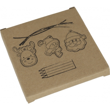 Logo trade promotional merchandise photo of: Christmas tree tag painting set DRESDEN