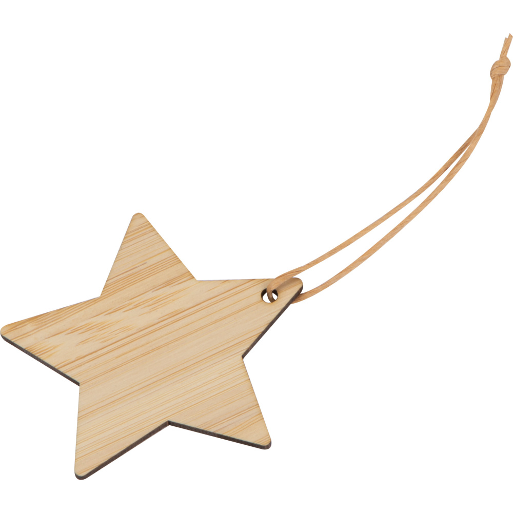 Logo trade promotional product photo of: Bamboo star pendant FOGGIA