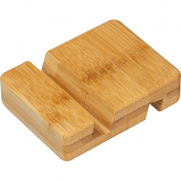 Logo trade promotional gifts image of: Bamboo smartphone holder SAN SEBASTIAN