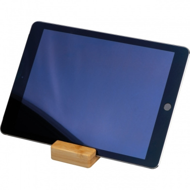 Logotrade promotional item image of: Bamboo smartphone holder SAN SEBASTIAN