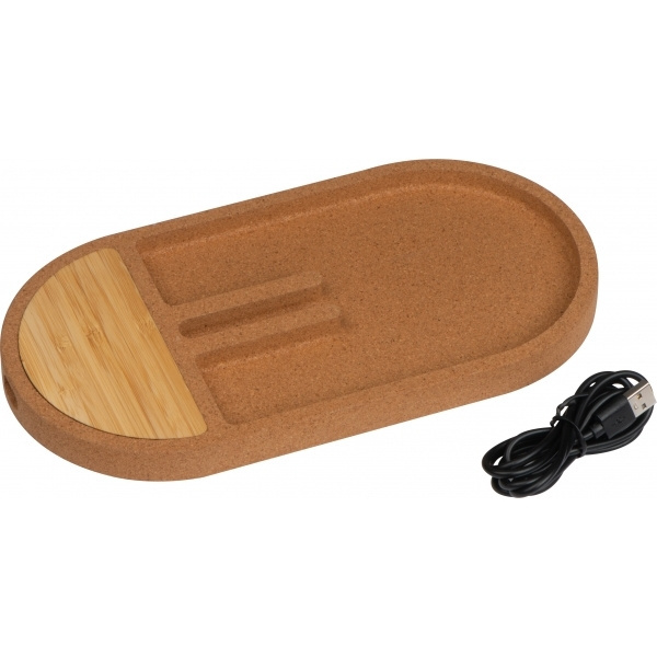 Logo trade corporate gifts image of: Desk organiser with charging station LANCASTER