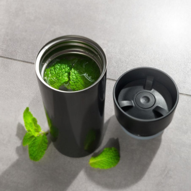 Logo trade promotional giveaways image of: Thermo mug ARANSOL 300 ml Schwarzwolf