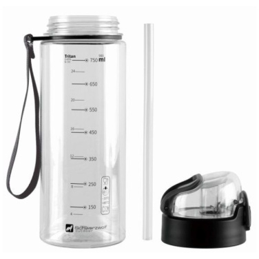 Logotrade promotional products photo of: Drinking bottle SEYHAN 900 ml Schwarzwolf