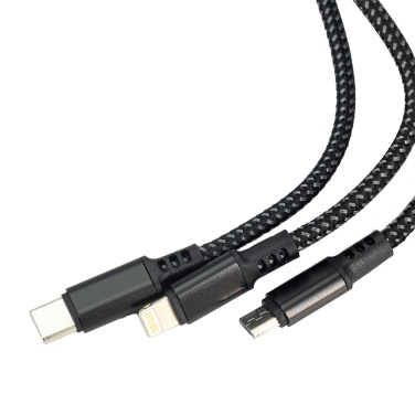 Logo trade promotional products image of: 3 in 1 cable with elighted logo Pierre Cardin