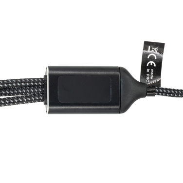 Logo trade promotional items image of: 3 in 1 cable with elighted logo Pierre Cardin