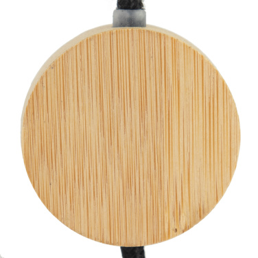 Logo trade promotional giveaways image of: 4in1 long wooden cable with elighted logo for engraving