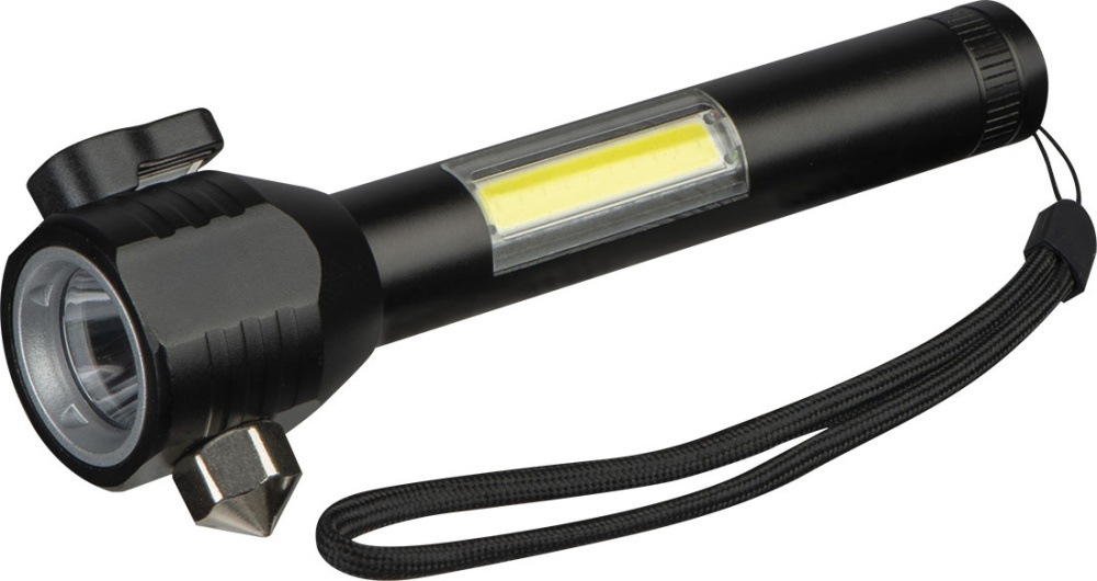 Logo trade promotional merchandise picture of: Rechargeable flashlight Trent