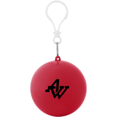 Logotrade corporate gift image of: Xina rain poncho in storage ball with keychain
