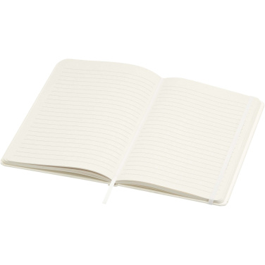 Logo trade promotional gift photo of: Bass A5 recycled hard cover notebook with lined pages