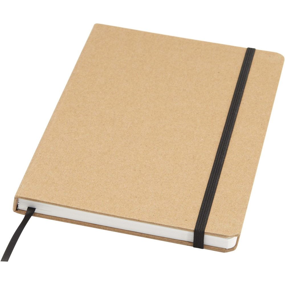 Logo trade promotional item photo of: Holm A5 stone paper hard cover notebook with lined pages